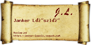 Janker László névjegykártya