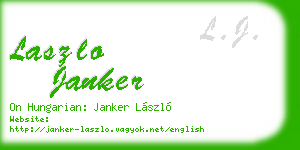 laszlo janker business card