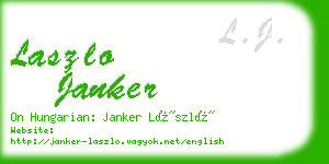laszlo janker business card